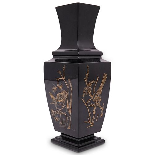 Baccarat Black Crystal Vase