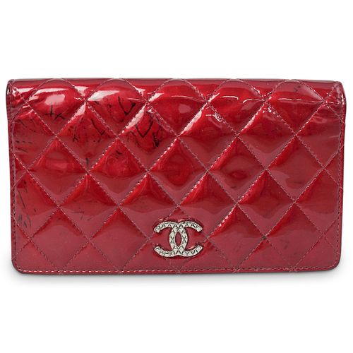 Chanel Red Patent Leather Wallet
