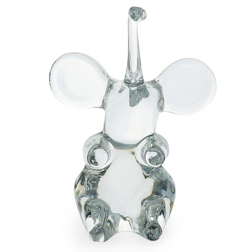 Daum Crystal Elephant Figurine