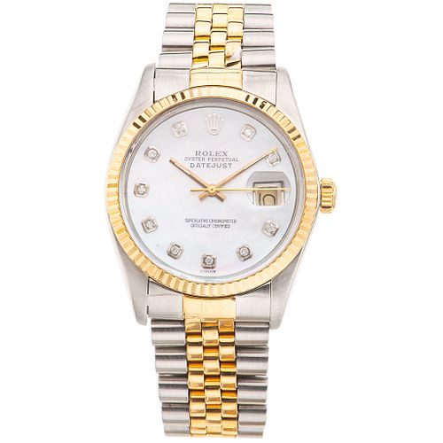 ROLEX OYSTER PERPETUAL DATEJUST. STEEL AND 18K YELLOW GOLD REF. 16013, CA. 1984