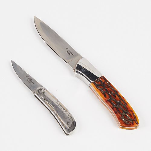 Grp: 2 E.G. (Eldon) Peterson Knife w/ Folding Knife