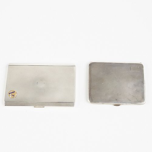 Grp: Sterling Silver Cigarette Cases - Dunhill