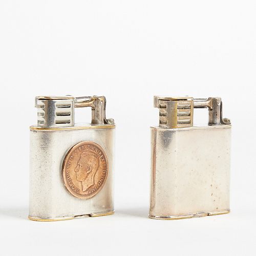 Grp: 2 Dunhill Silver Plated Club Sport Lighters