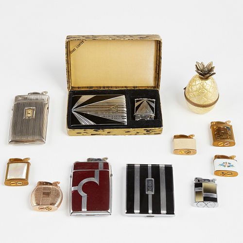 Grp: Evans Lighters and Cigarette Cases