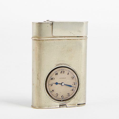 Rare French Alpacca Eterna Watch Lighter