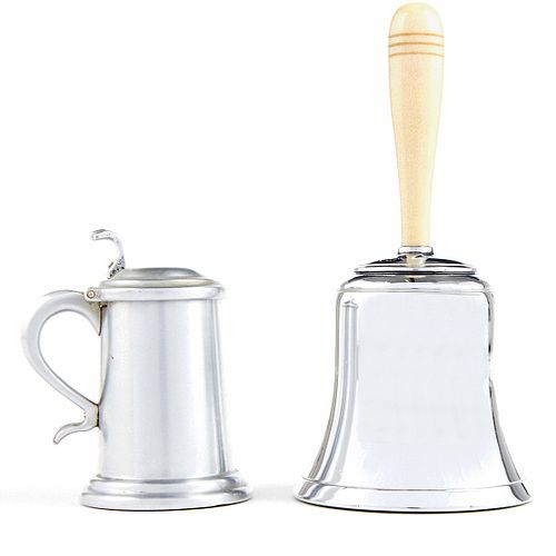 Grp: Dunhill "The Bell" And Beer Stein Table Lighters