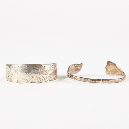 Grp: 2 Pacific Northwest Coast Silver Bracelets