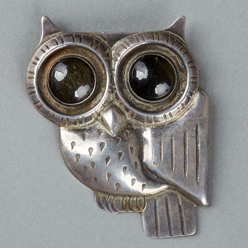 William Spratling Taxco Silver Owl Brooch