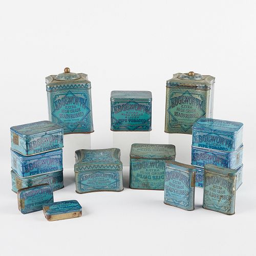 Grp: 15 20th c. Edgeworth Tobacco Tin Containers