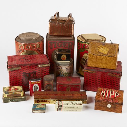 Grp: 18 20th c. Chewing Tobacco Tin Containers