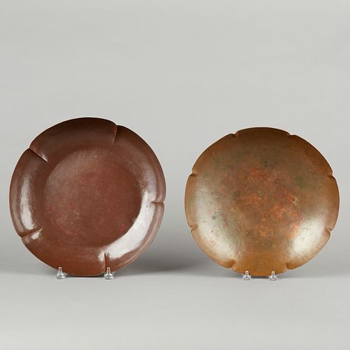 Grp: 2 Chicago Arts & Crafts Copper Bowls - Charles Didrich Kalo & A. G. Barton