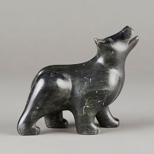 Mid 20th c. Inuit Canada Zoomorphic Bear Stone Carving