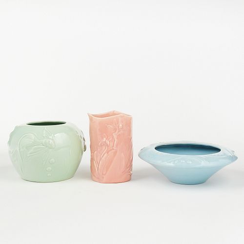 Grp: 3 Vernon Kilns Pottery Disney Fantasia Vases