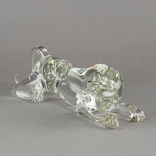 Pino Signoretto Panther Glass Sculpture