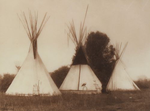 Edward Curtis "Apsaroke Camp" Photograph