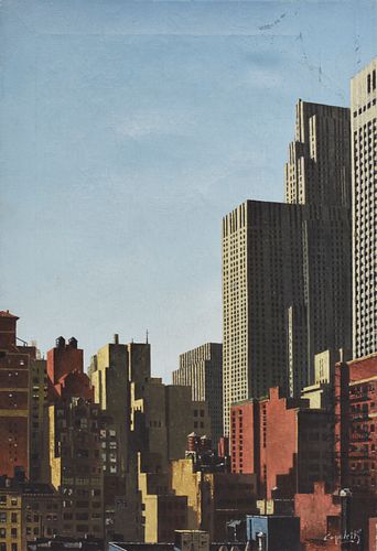 Jose Manuel Capuletti New York Skyline Oil on Canvas
