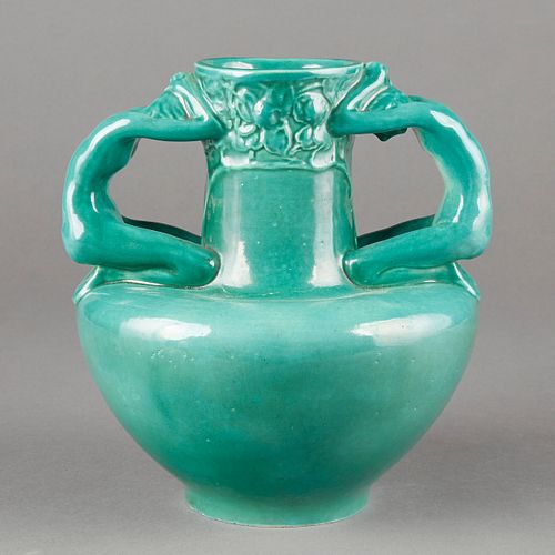 AMACO 20th c. Art Pottery Figural Vase - Rare Adam and Eve
