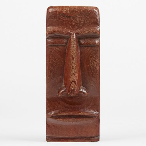 20th c. Carved Wooden Folk Art Tiki Head