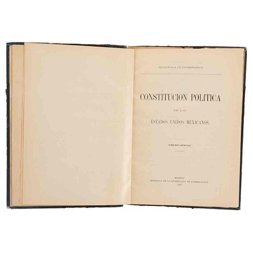 Carranza, Venustiano. Constitución Política de los Estados Unidos Mexicanos. México: Imprenta de la Secretaría de Gobernación, 1917.