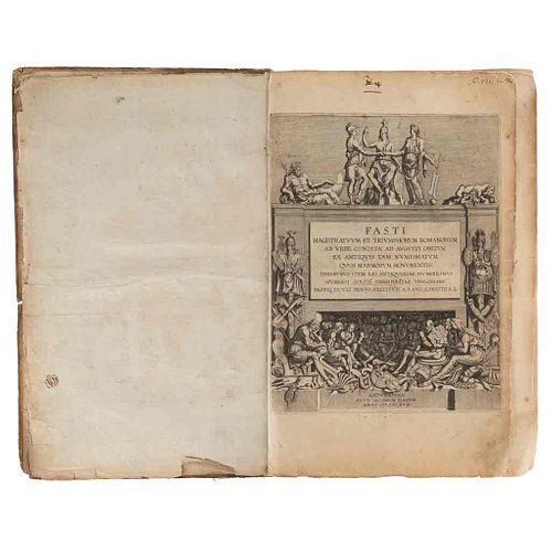 Goltzius, Hubert. Fasti Magistratuum et Triumphorum Romanorum... / Ludovici Nonni Commentarius... 1617/1620. 2 obras en un vol.