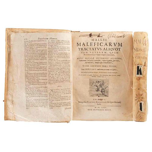 Institoris, Henricus- Nider, Iohannes- Sprenger, Jakob. Malleus Maleficarum (El Martillo de los Brujos).Lugduni,1669.Tomos I-II. Pzs: 2