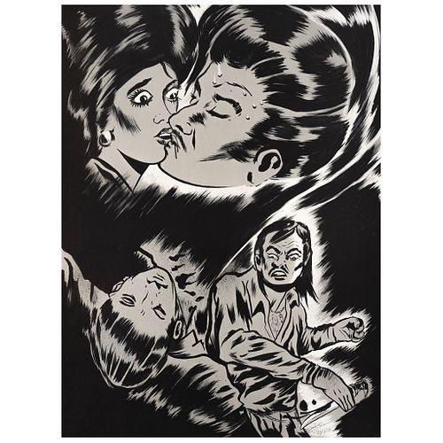 DR. LAKRA, Beso, Signed, Serigraphy 12 / 25, 29.9 x 22" (76 x 56 cm)
