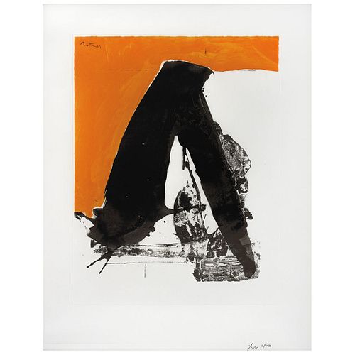 ROBERT MOTHERWELL, No. 12, The Basque suite, 1970 - 71, Signed in pencil on plate, Serigraphy 8/150, 22.4 x 17.3" (57 x 44 cm)