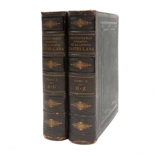 2 tomos. Diccionario enciclopédico de la Lengua Castellana. París Garnier Hermanos, libreros editores 1895