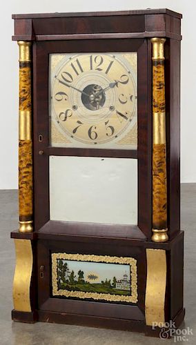 Williams, Orton, Preston & Co. mahogany mantel clock, 31 3/4'' h.