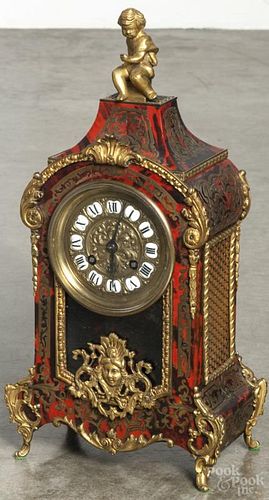French Louis XV style boulle shelf clock, 15 1/4'' h.