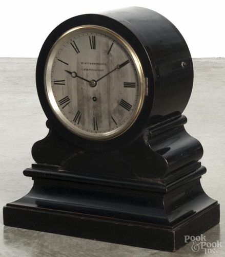 Richard Attenborough, Piccadilly ebonized mantel clock, 16 1/4'' h.