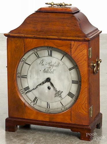John Russell, Falkirk oak bracket clock, 17'' h.