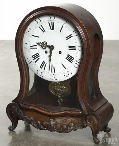 Austrian copy of a French mahogany mantel clock, 18 1/2'' h.