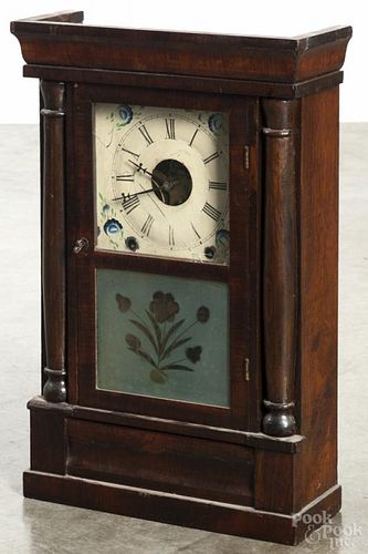 Ingraham rosewood venetian shelf clock, 15 1/2'' h.
