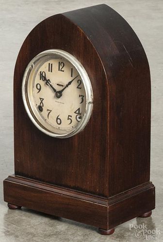 Three mantel clocks, to include an Ingraham beehive, 13'' h., another Ingraham, 10'' h.