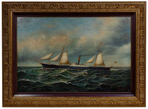 William Luscomb (American, 1805-1866) Oil on Panel