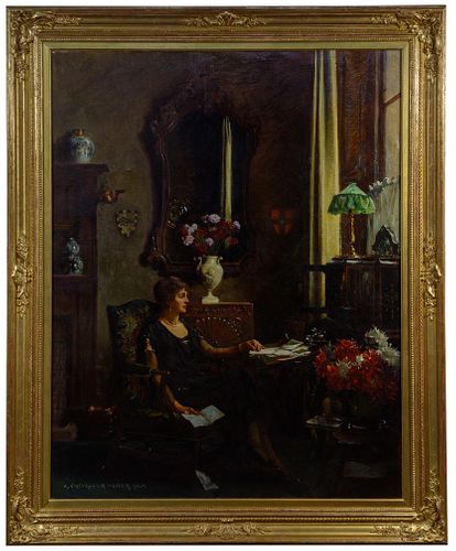 Albert Chevallier Tayler (English, 1862-1925) Oil on Canvas