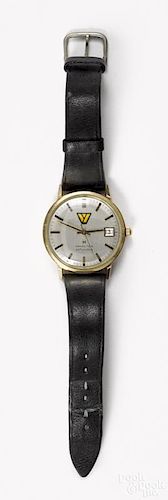 Hamilton 10k gold-filled wrist watch, inscribed on verso Recognition of 25 years of service.