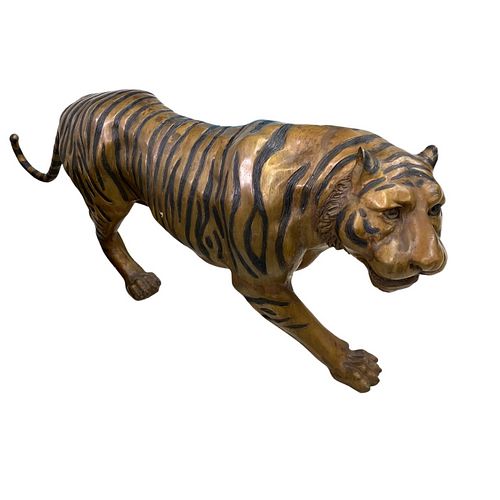 Large Bronze Tiger Sculpture