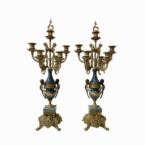 French Style Bronze Candelabras