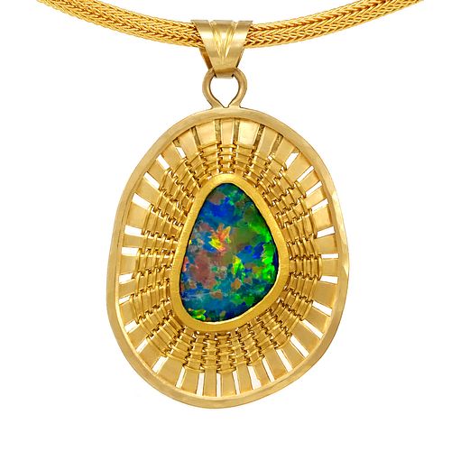 Multi Color Opal Necklace