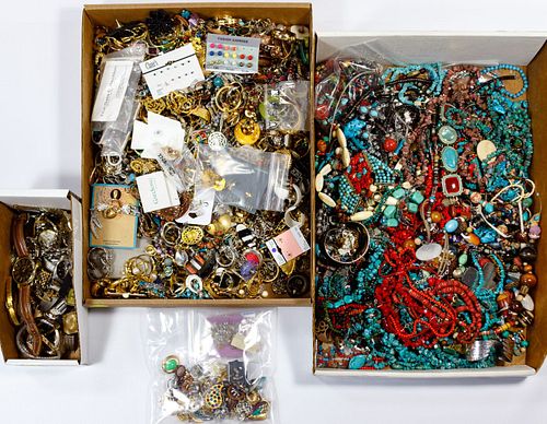 Turquoise, Coral, Earring and Watch Assortment