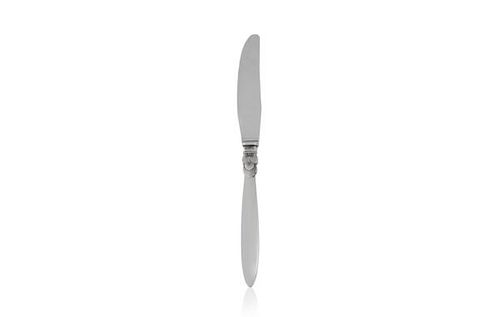 Vintage Georg Jensen Cactus Dinner Knife, Long Handle #014