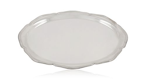 Vintage Carl M. Cohr Silver Scalloped Oval Tray From 1937