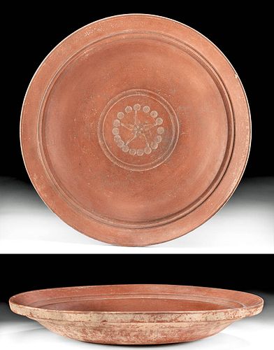 Roman N. African Terra Sigillata Dish w/ Stamped Motifs