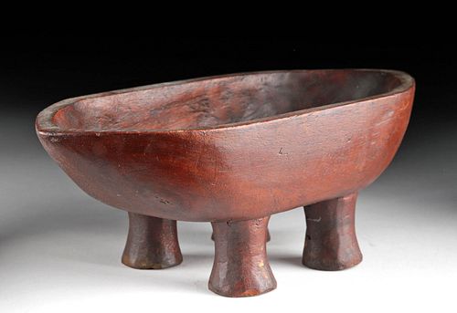 Rare 19th C. Tahitian Wooden Bowl - Kava Ceremony