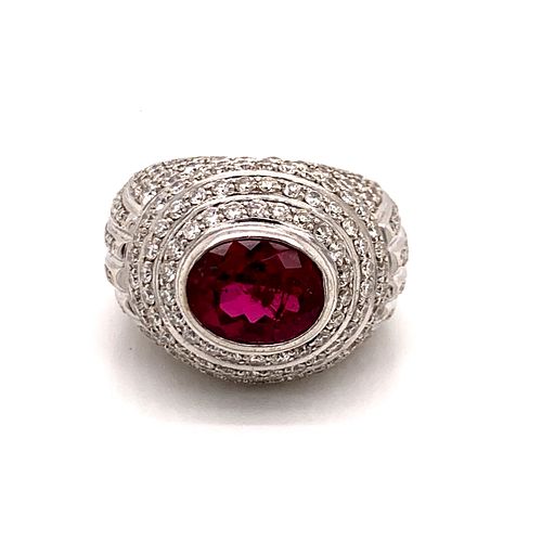 18k Diamond Natural Ruby RingÊ