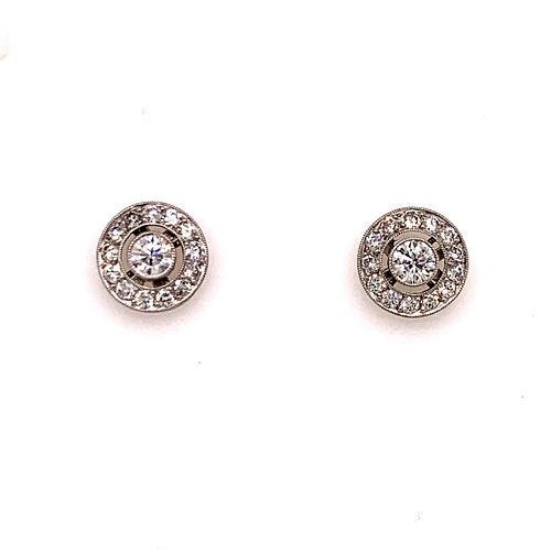 Platinum 14k Diamond EarringÊ