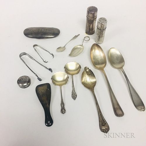 Thirteen Pieces of Sterling Silver Tableware