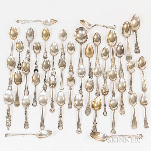 Group of Mostly Sterling Silver Teaspoons